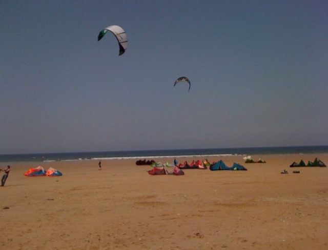  Práctica de kitesurf en tierra